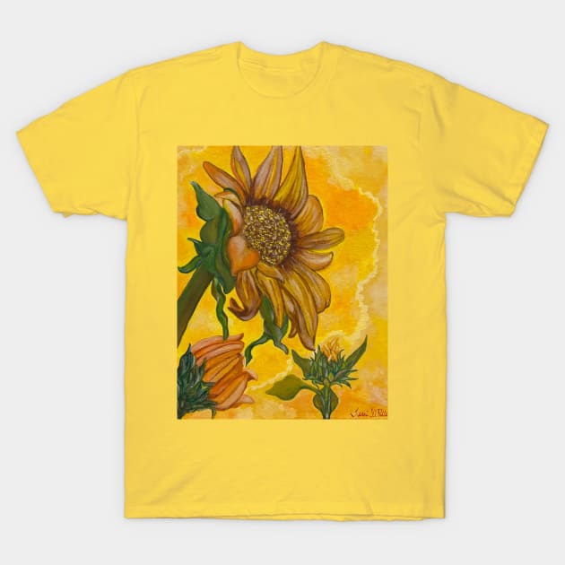 Sunflower Blooms T-Shirt by Terrisart